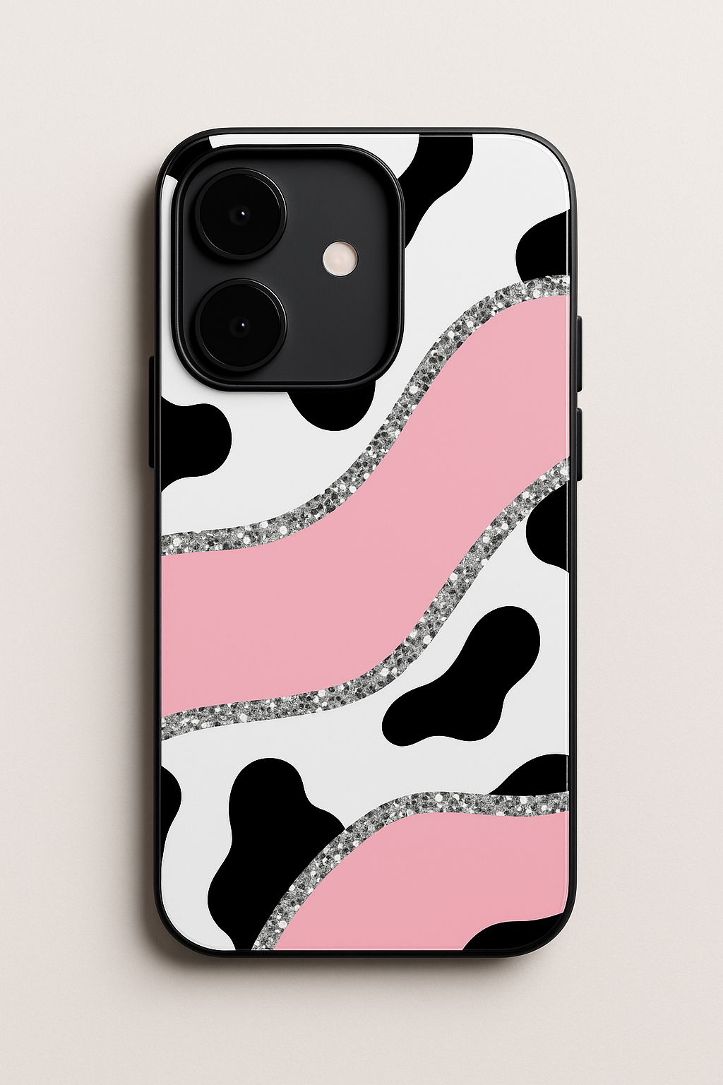Pink Love Premium Glass Back Cover For iPhone 11,12,13,14,15,16 Models