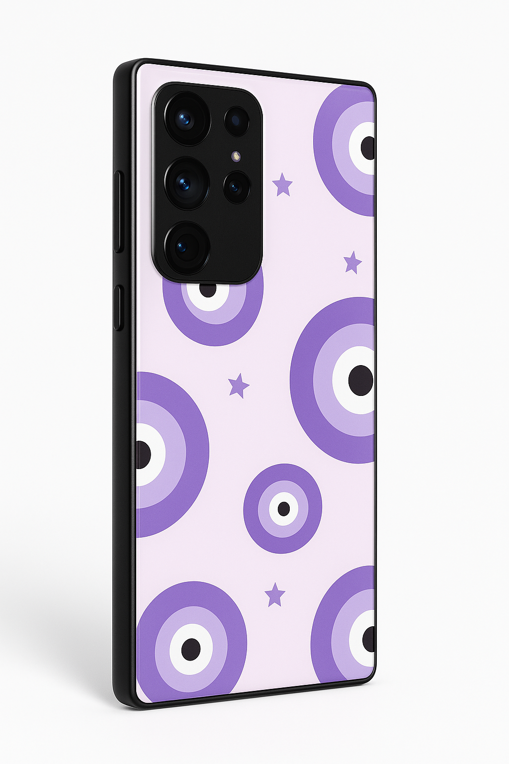 Eye Of Protection in purple Premium Glass Back Cover For Galaxy S22, S23, S24, S25 Models