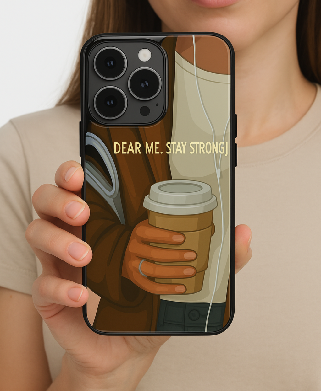 Stay Strong Premium Glass Back Cover For iPhone 11,12,13,14,15,16 Models
