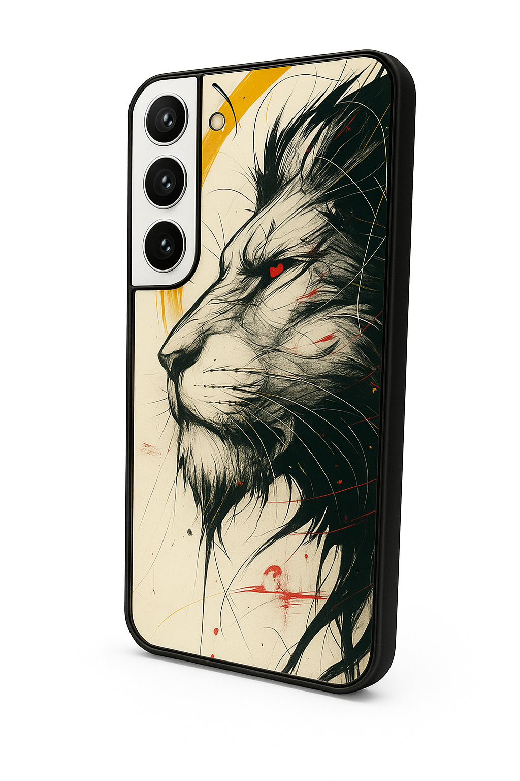 Fierce-full Lion Premium Glass Back Cover For Galaxy S22, S23, S24, S25 Models