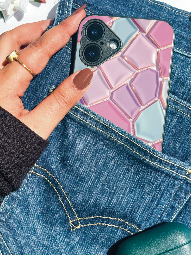 Opaline Glow Premium Glass Back Cover For iPhone 11,12,13,14,15,16 Models