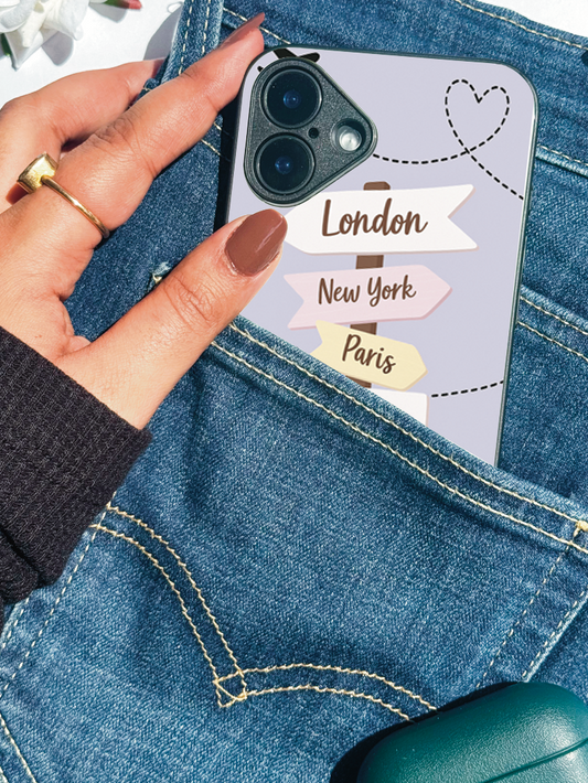 City Dreams Premium Glass Back Cover For iPhone 11,12,13,14,15,16 Models