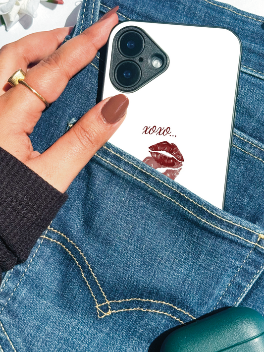 The Gossip Kiss Premium Glass Back Cover For iPhone 11,12,13,14,15,16 Models