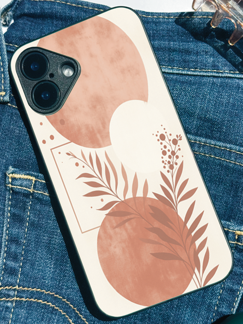 Blush Harmon Premium Glass Back Cover For iPhone 11,12,13,14,15,16 Models