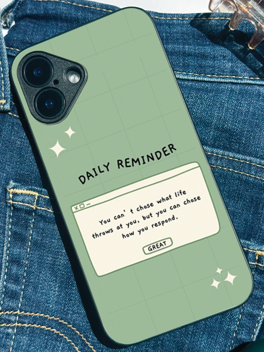 Respond Mode Premium Glass Back Cover For iPhone 11,12,13,14,15,16 Models