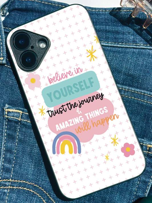 Trust the Journey Premium Glass Back Cover For iPhone 11,12,13,14,15,16 Models