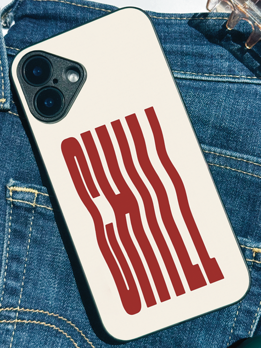 Stay Chill Premium Glass Back Cover For iPhone 11,12,13,14,15,16 Models