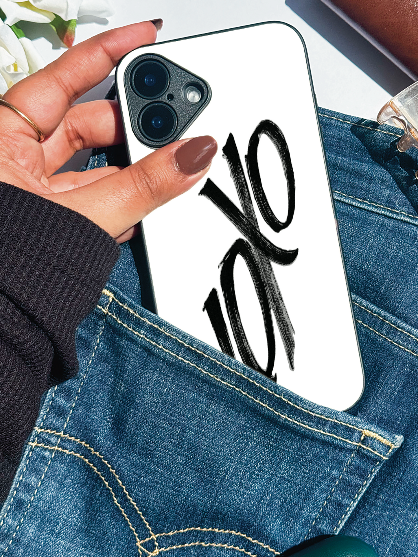 Bold XOXO Premium Glass Back Cover For iPhone 11,12,13,14,15,16 Models