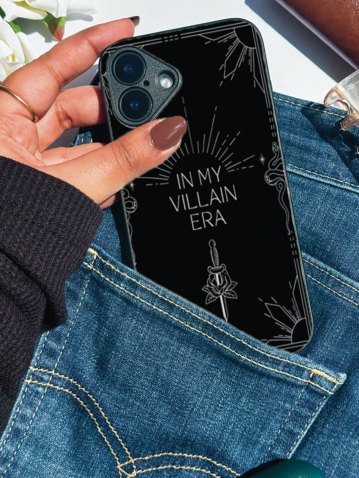 Villain Energy Premium Glass Back Cover For iPhone 11,12,13,14,15,16 Models