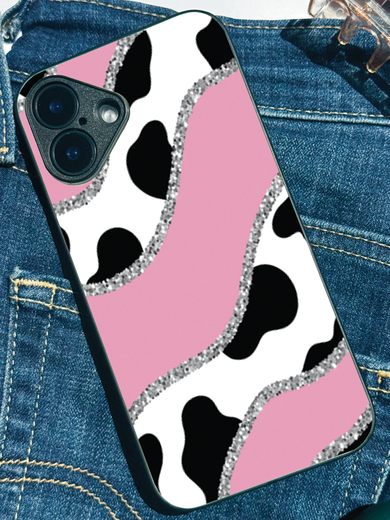 Pink Love Premium Glass Back Cover For iPhone 11,12,13,14,15,16 Models