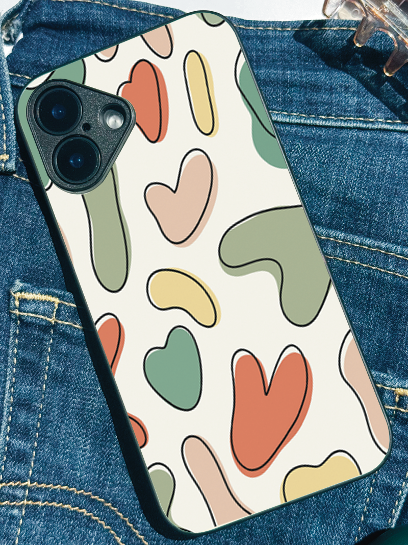 Color Lover Premium Glass Back Cover For iPhone 11,12,13,14,15,16 Models