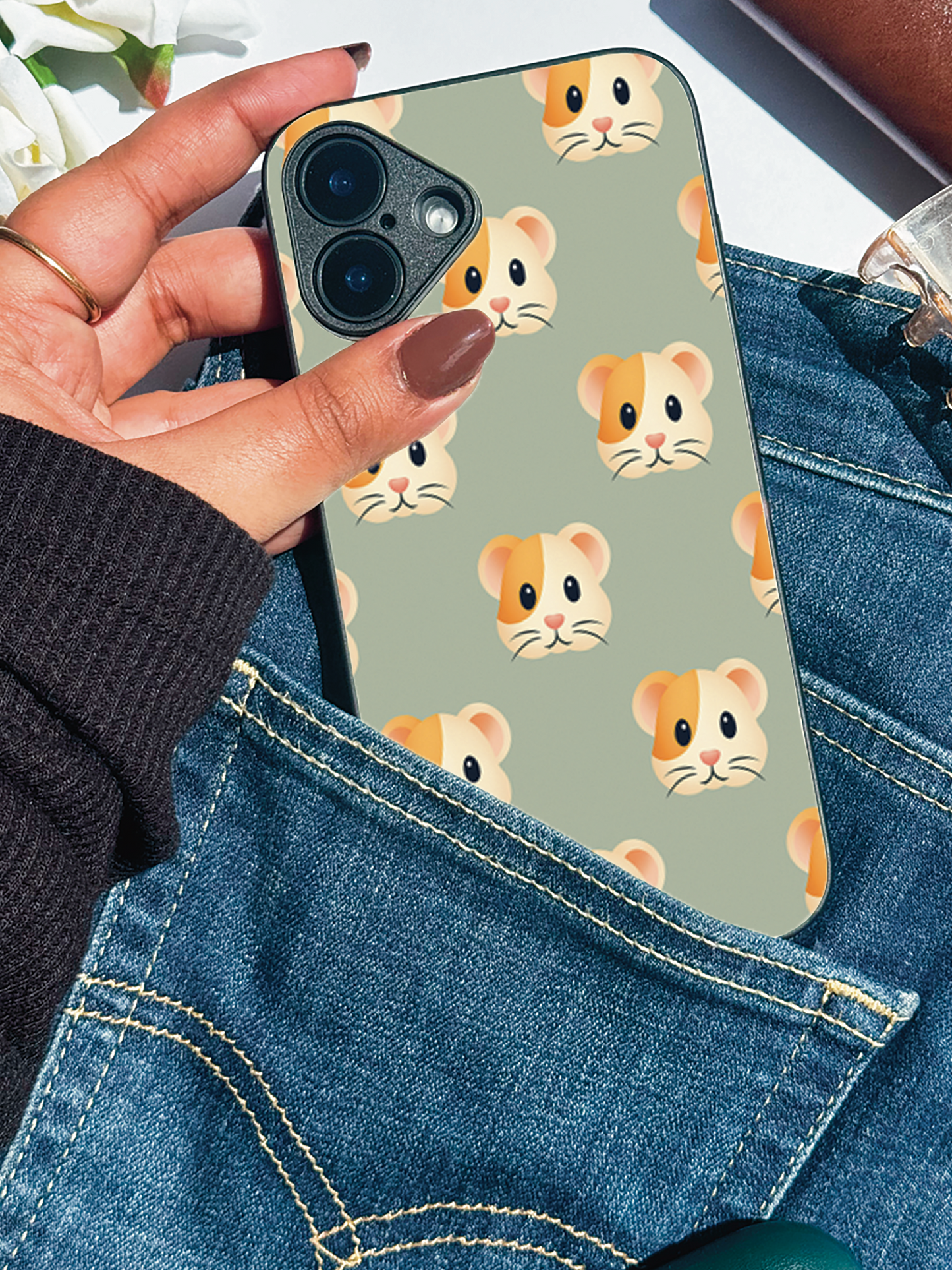 Hello Rabbys Premium Glass Back Cover For iPhone 11,12,13,14,15,16 Models
