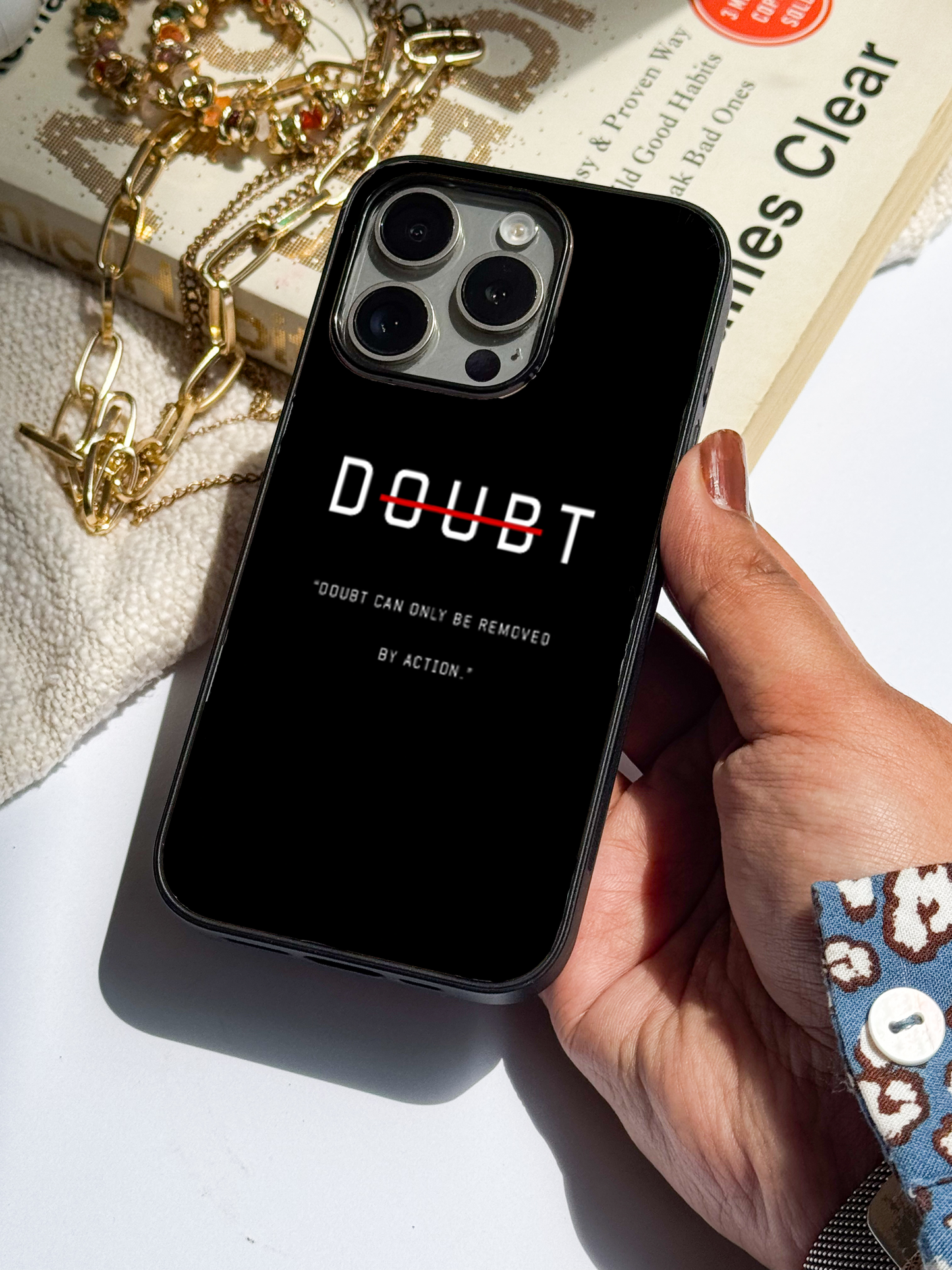 No Doubt Premium Glass Back Cover For iPhone 11,12,13,14,15,16 Models