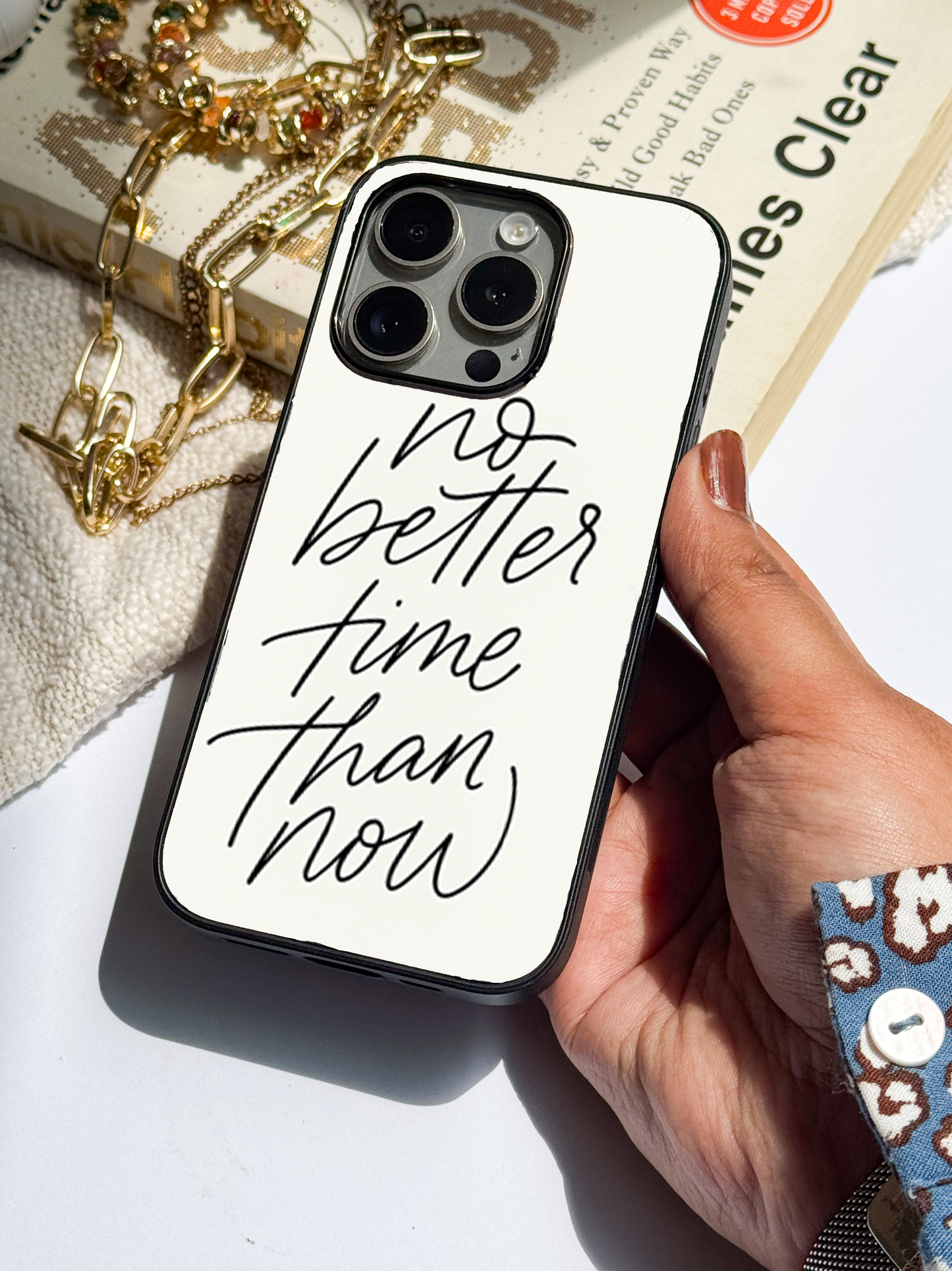 No Better Time Premium Glass Back Cover For iPhone 11,12,13,14,15,16 Models