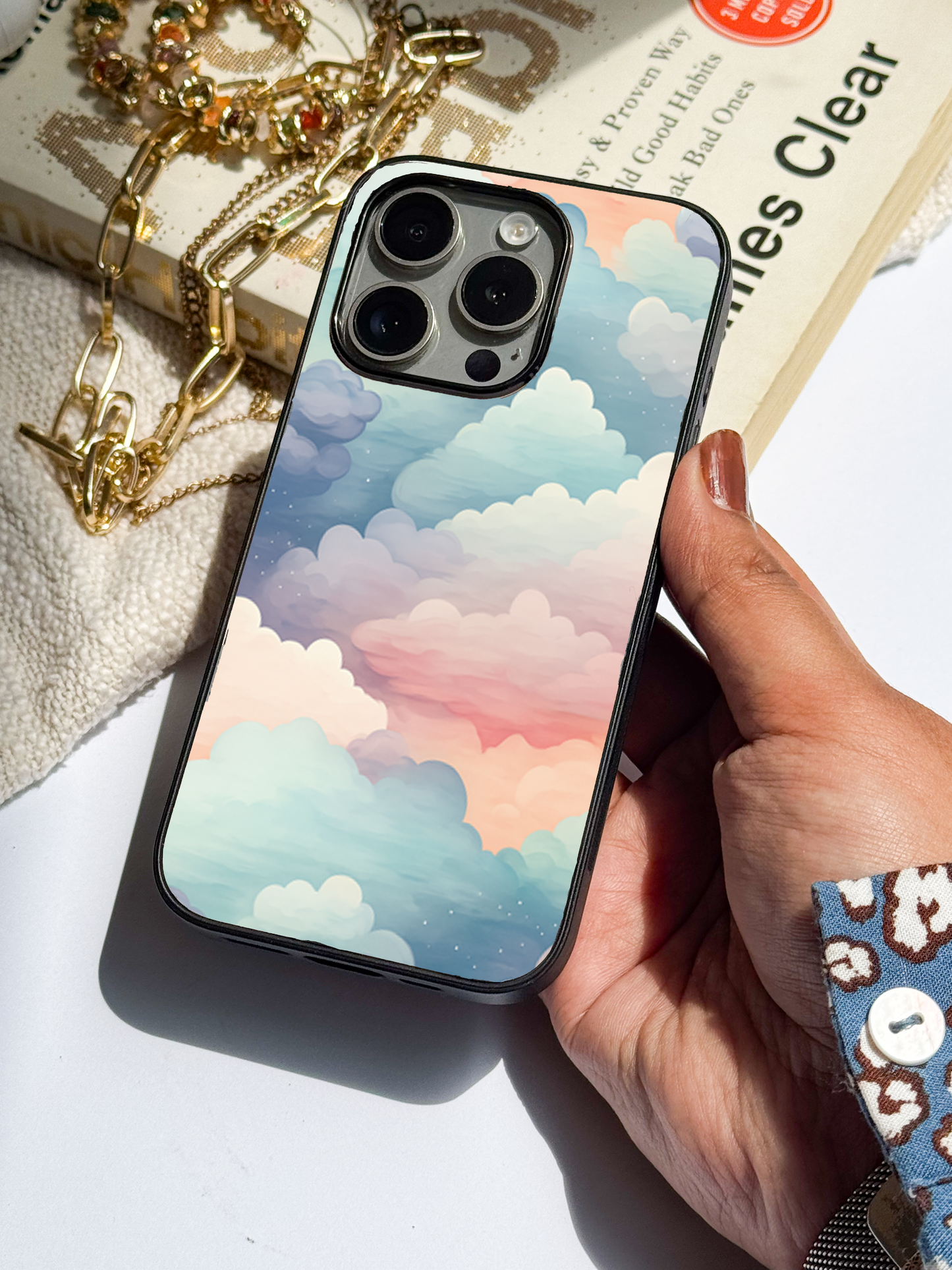 Cloud Of Dreams Premium Glass Back Cover For iPhone 11,12,13,14,15,16 Models