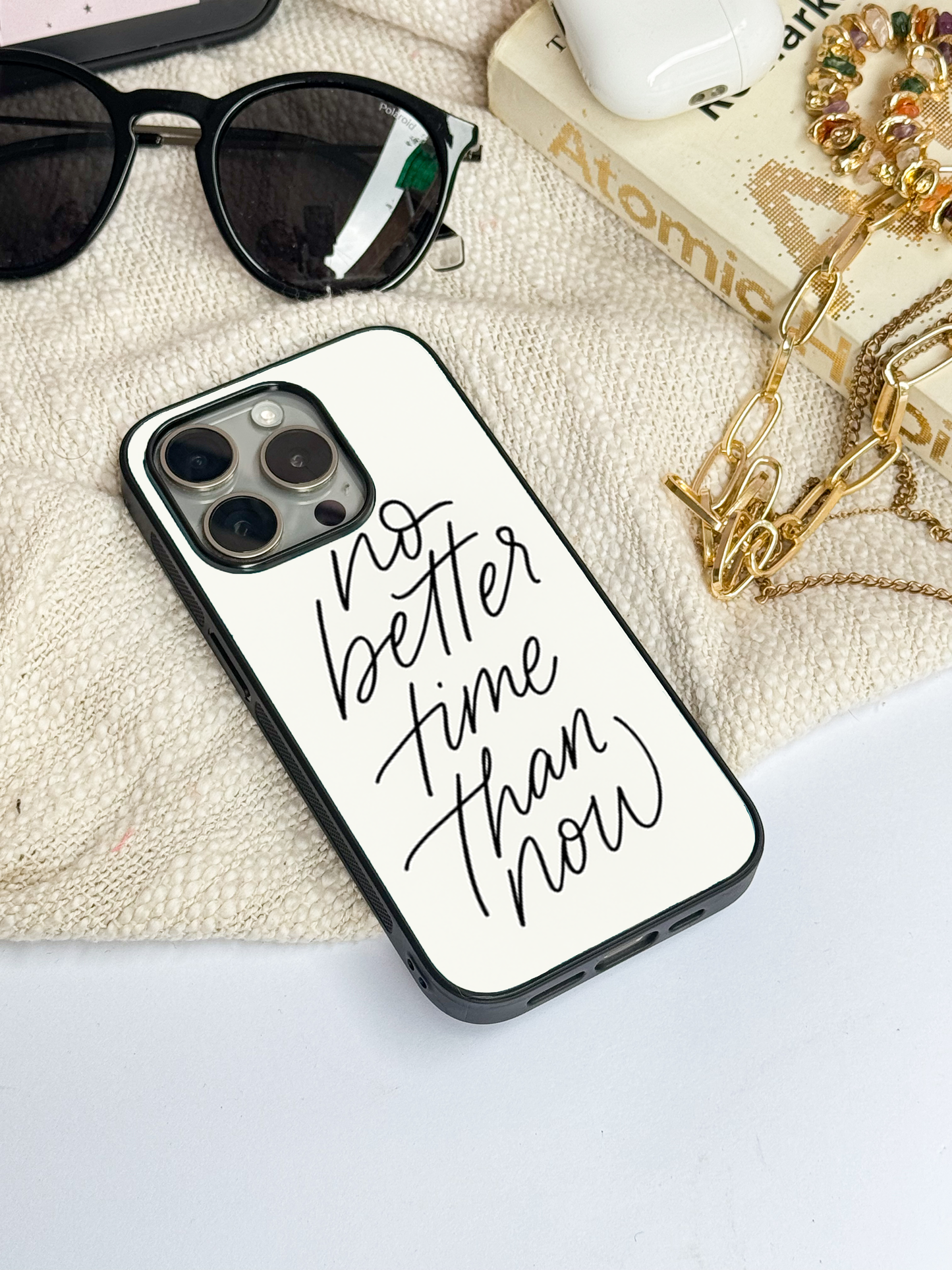 No Better Time Premium Glass Back Cover For iPhone 11,12,13,14,15,16 Models