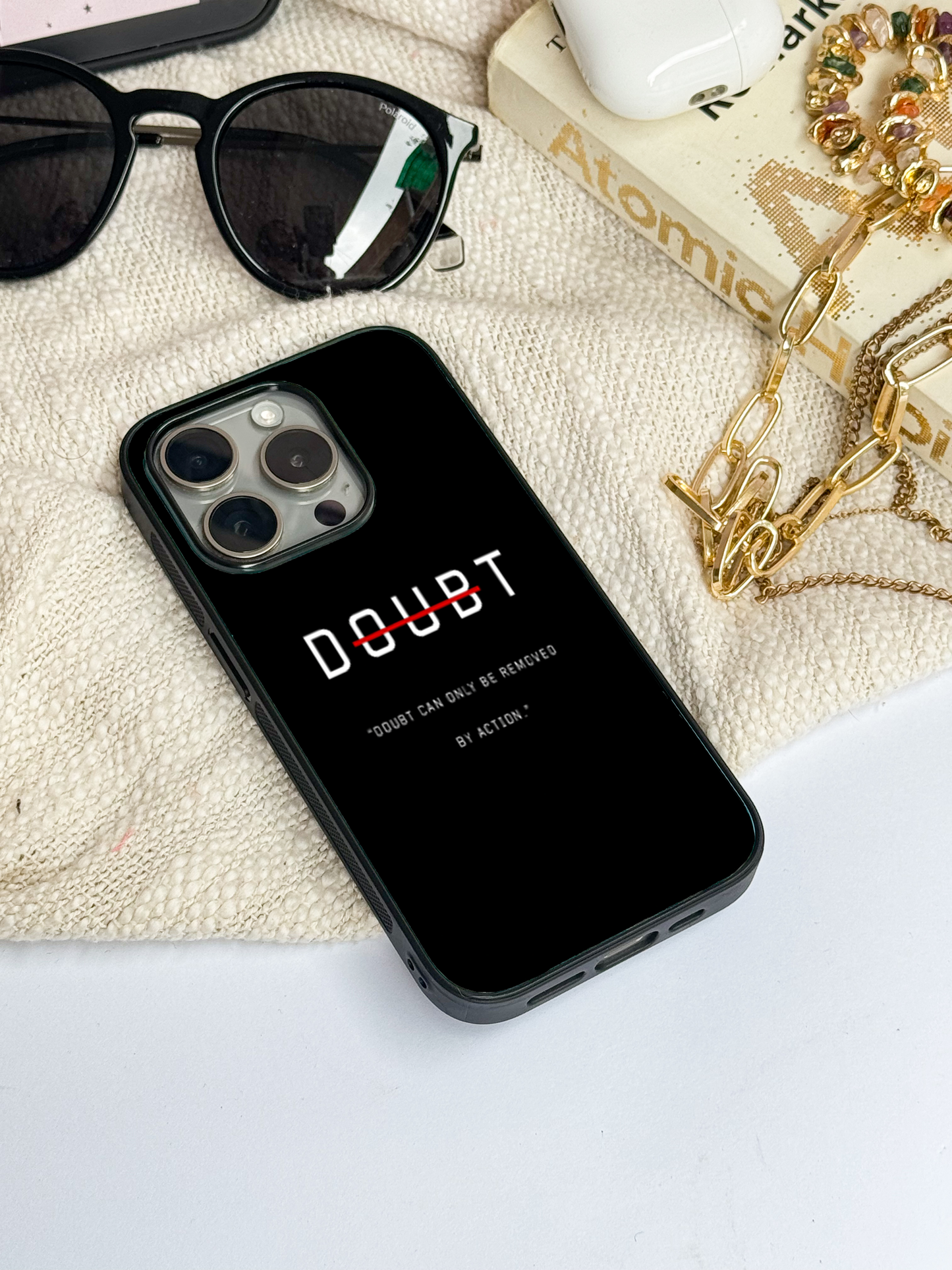 No Doubt Premium Glass Back Cover For iPhone 11,12,13,14,15,16 Models