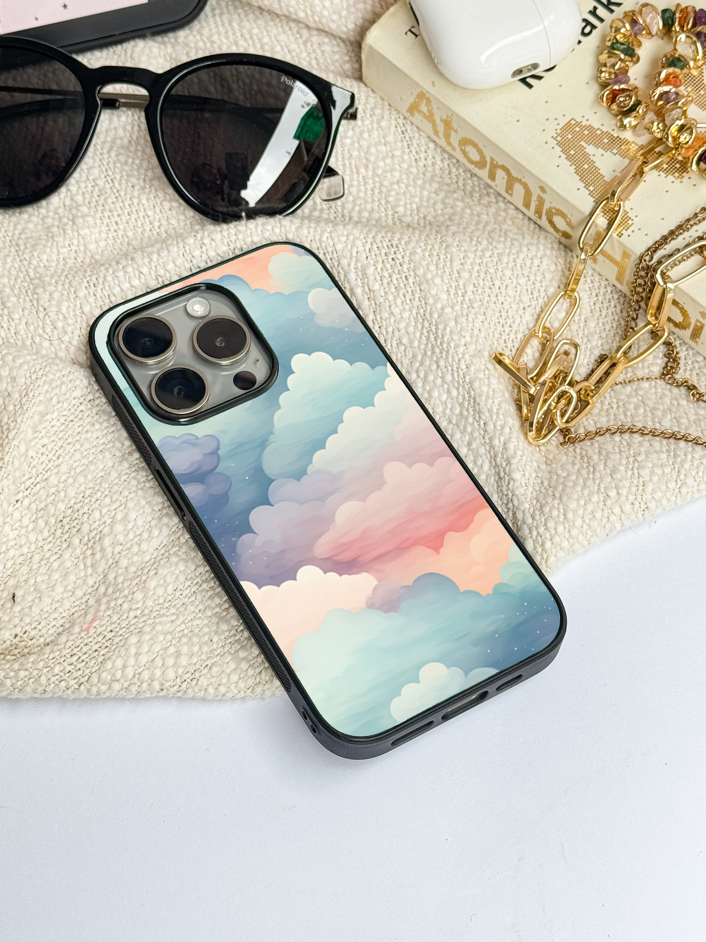 Cloud Of Dreams Premium Glass Back Cover For iPhone 11,12,13,14,15,16 Models