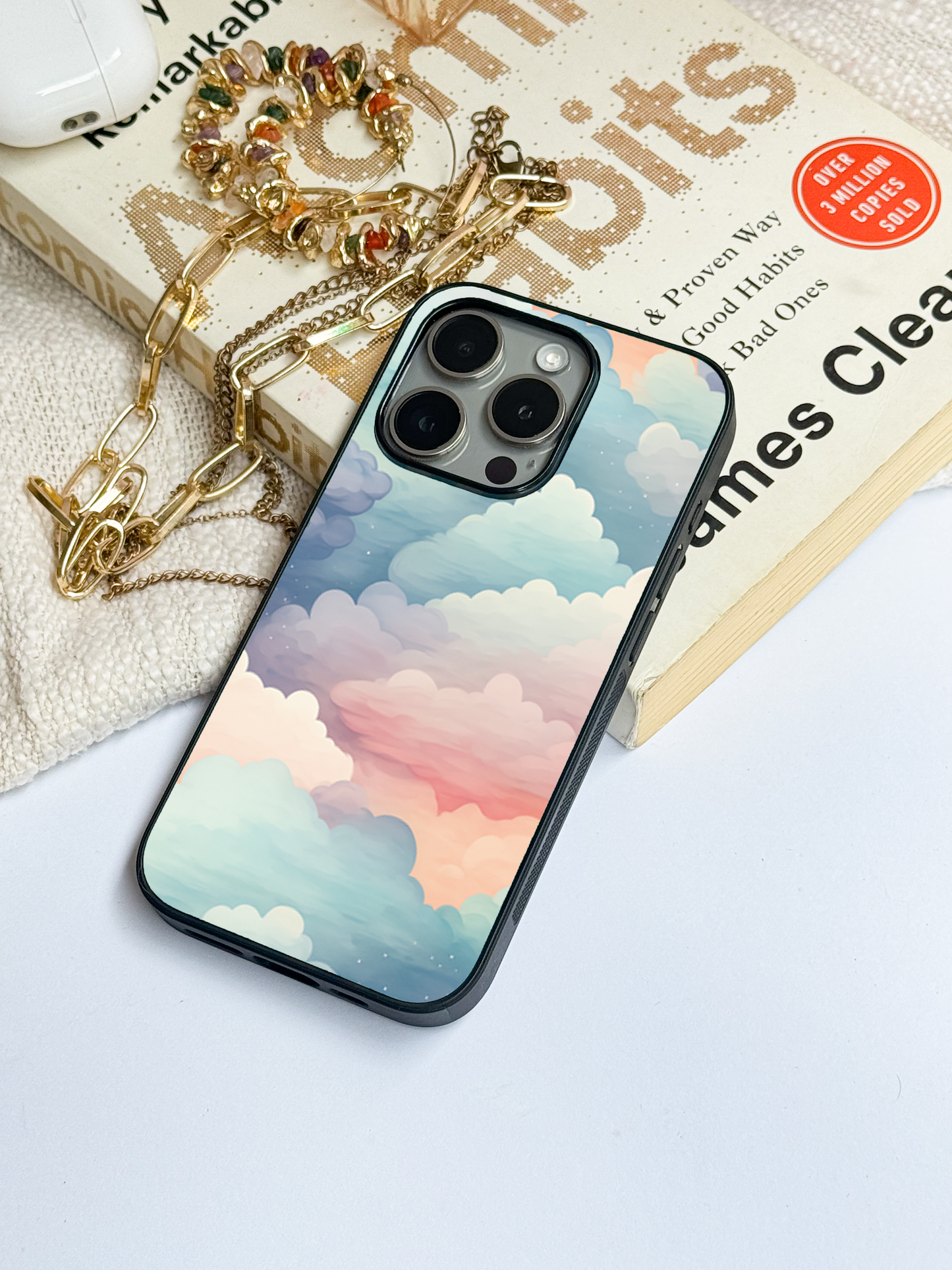 Cloud Of Dreams Premium Glass Back Cover For iPhone 11,12,13,14,15,16 Models