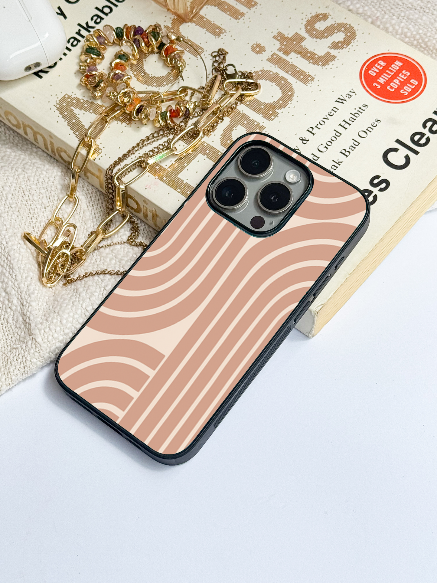 Abstract Arc Premium Glass Back Cover For Galaxy S22, S23, S24, S25 Models