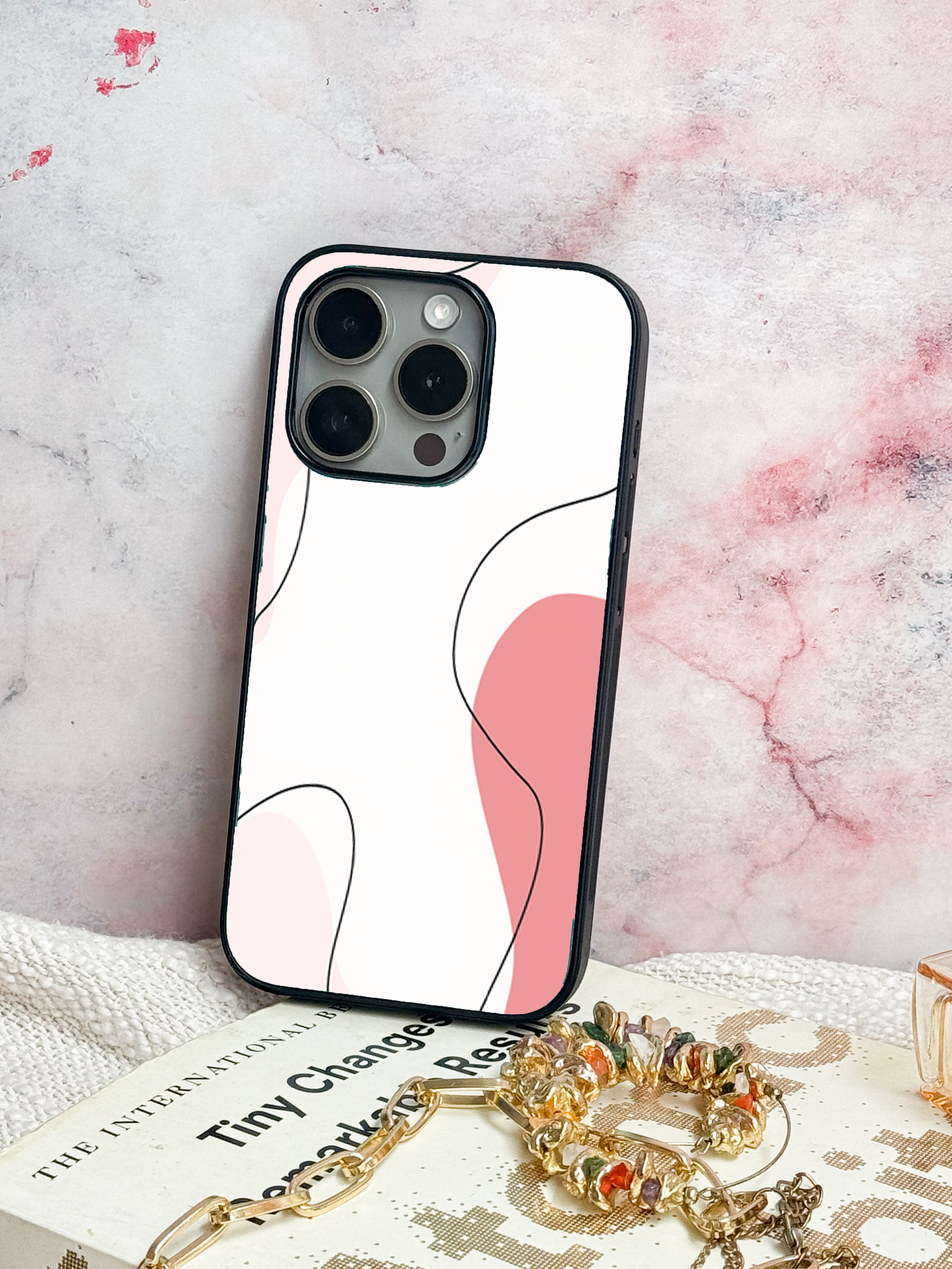 Clean Girl Aesthetics Premium Glass Back Cover For iPhone 11,12,13,14,15,16 Models