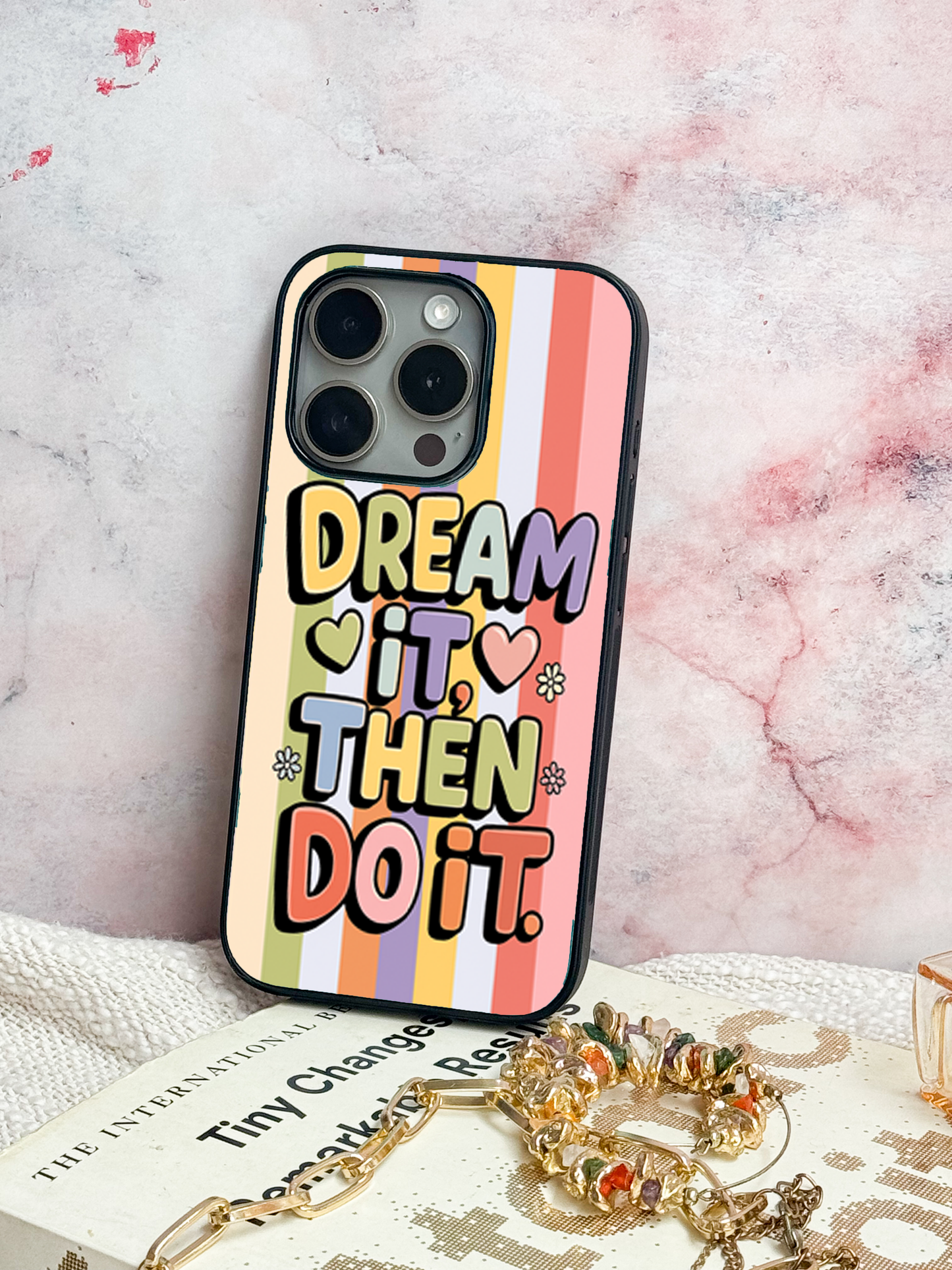 Dream IT Do IT Premium Glass Back Cover For iPhone 11,12,13,14,15,16 Models