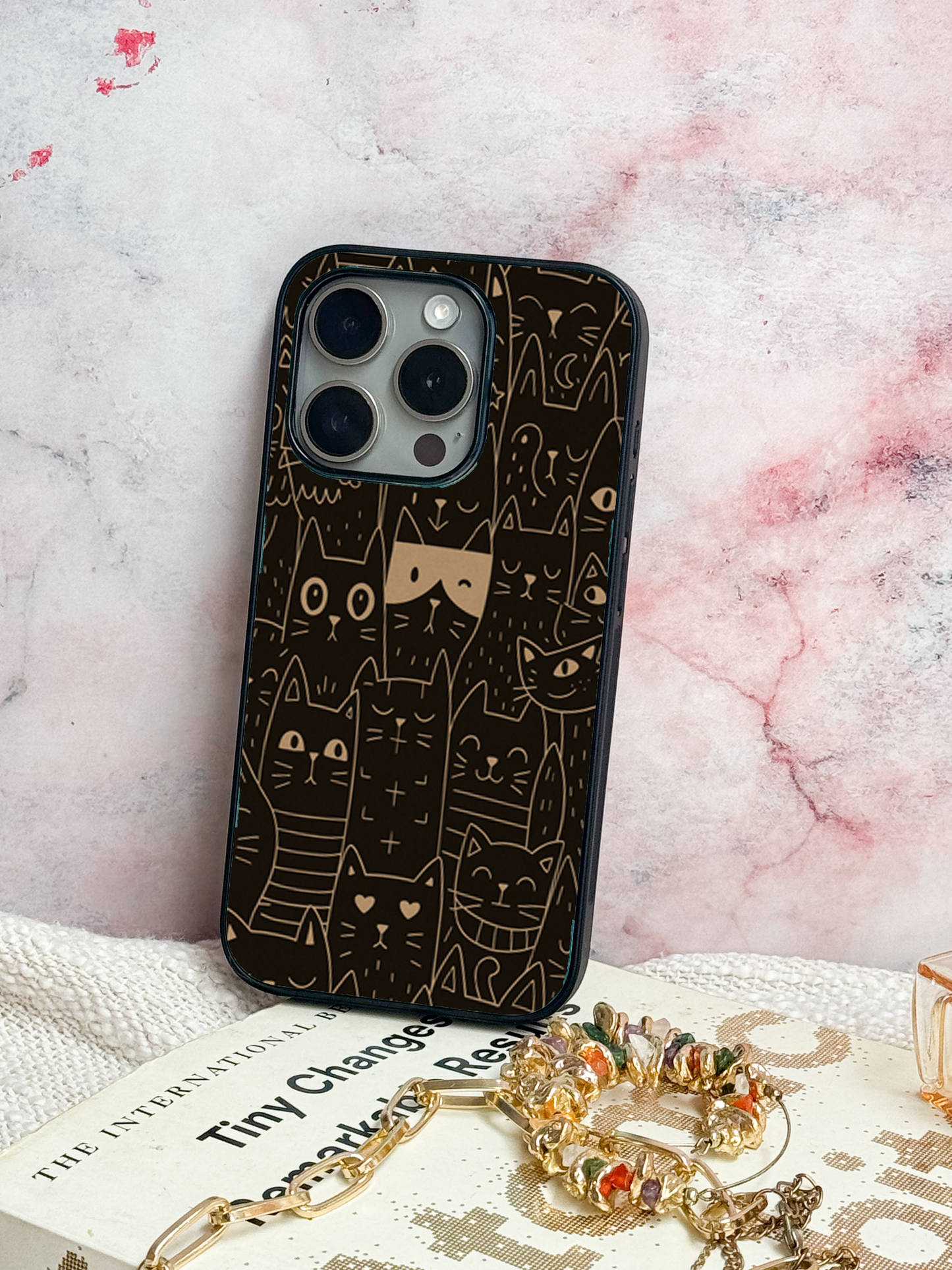 Meow You Too Premium Glass Back Cover For iPhone 11,12,13,14,15,16 Models