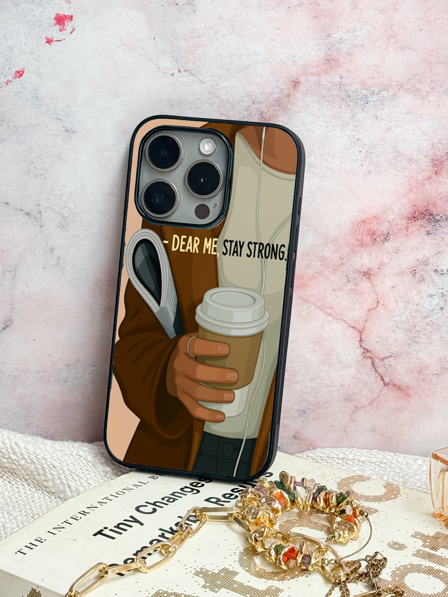 Stay Strong  Premium Glass Back Cover For iPhone 11,12,13,14,15,16 Models