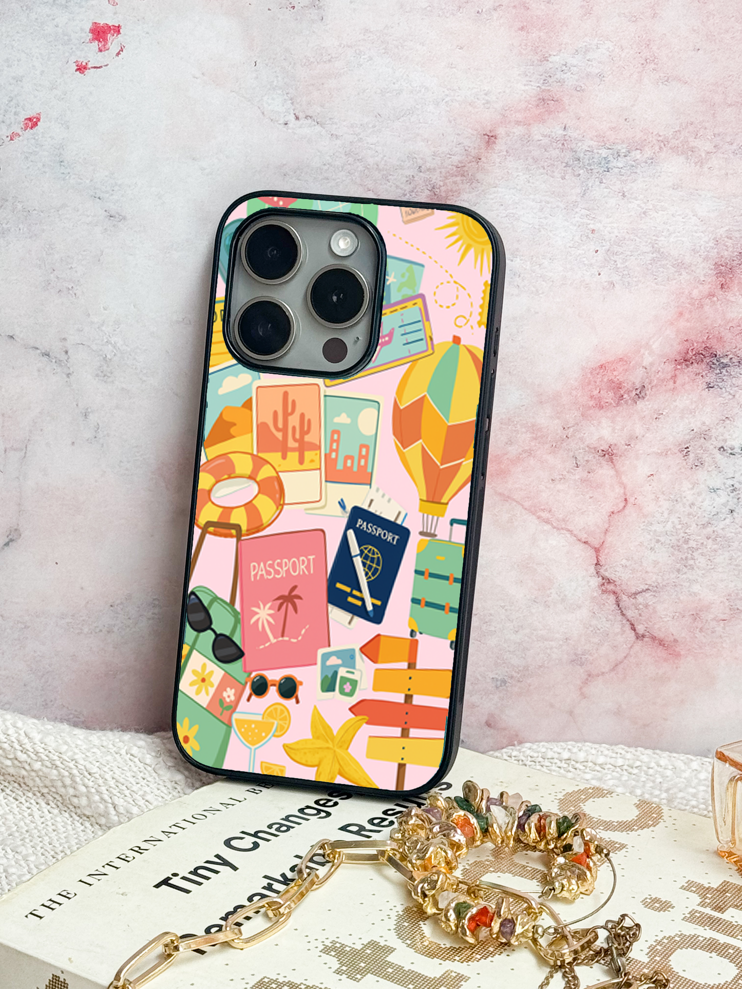 I love Travelling  Premium Glass Back Cover For iPhone 11,12,13,14,15,16 Models