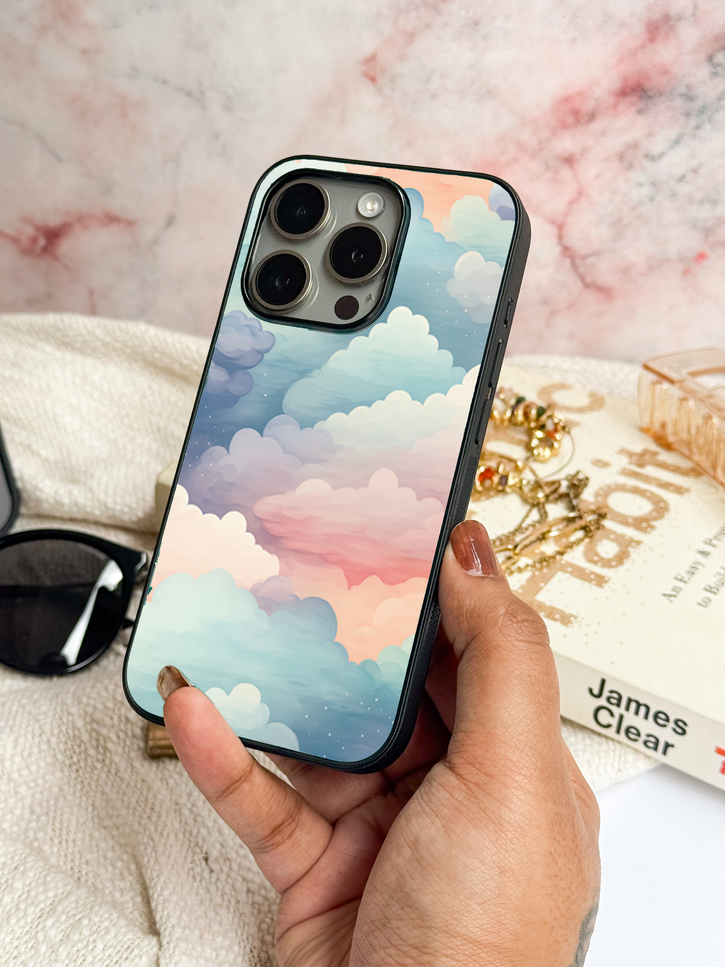 Cloud Of Dreams Premium Glass Back Cover For iPhone 11,12,13,14,15,16 Models
