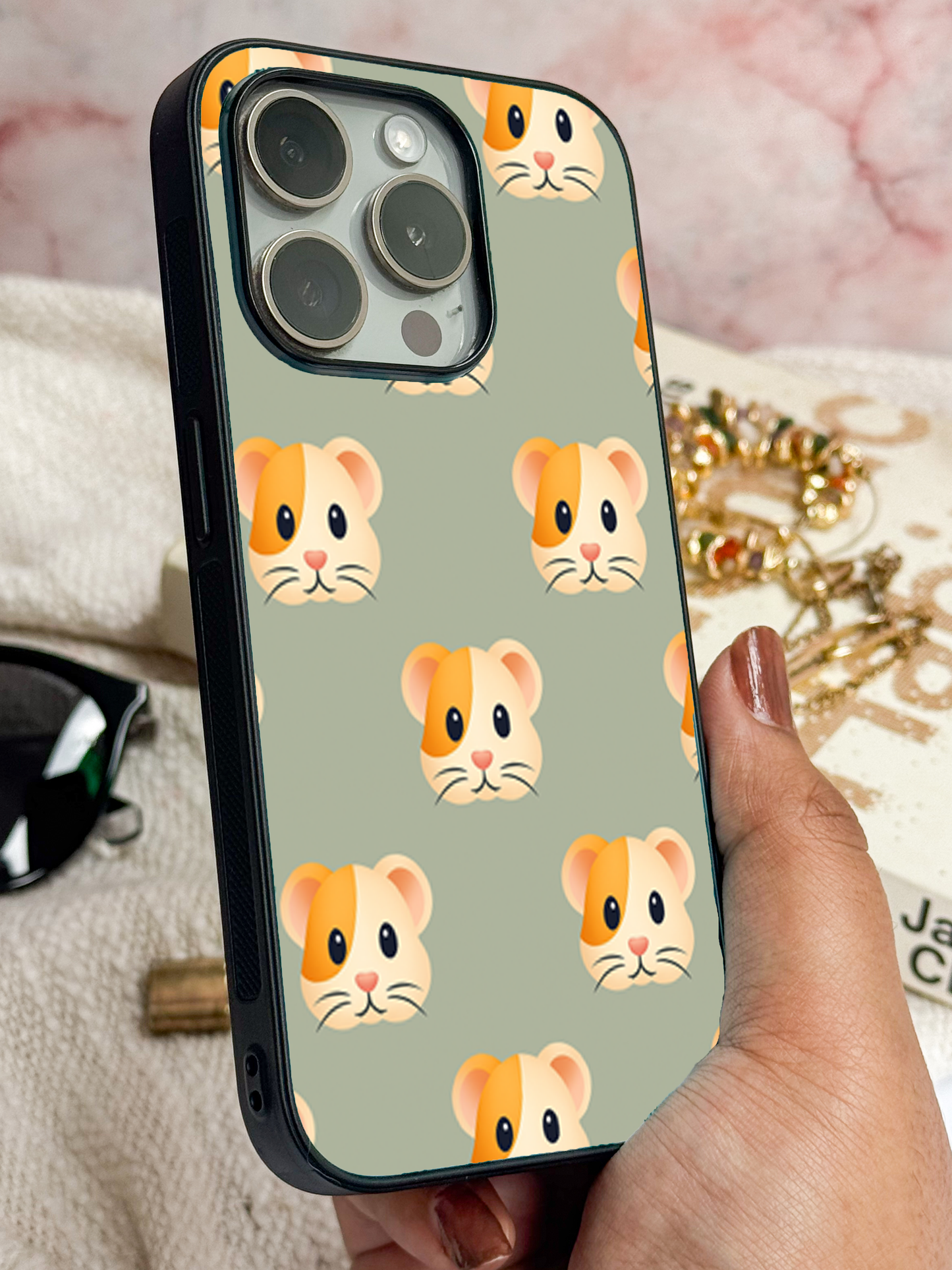 Hello Rabbys Premium Glass Back Cover For iPhone 11,12,13,14,15,16 Models