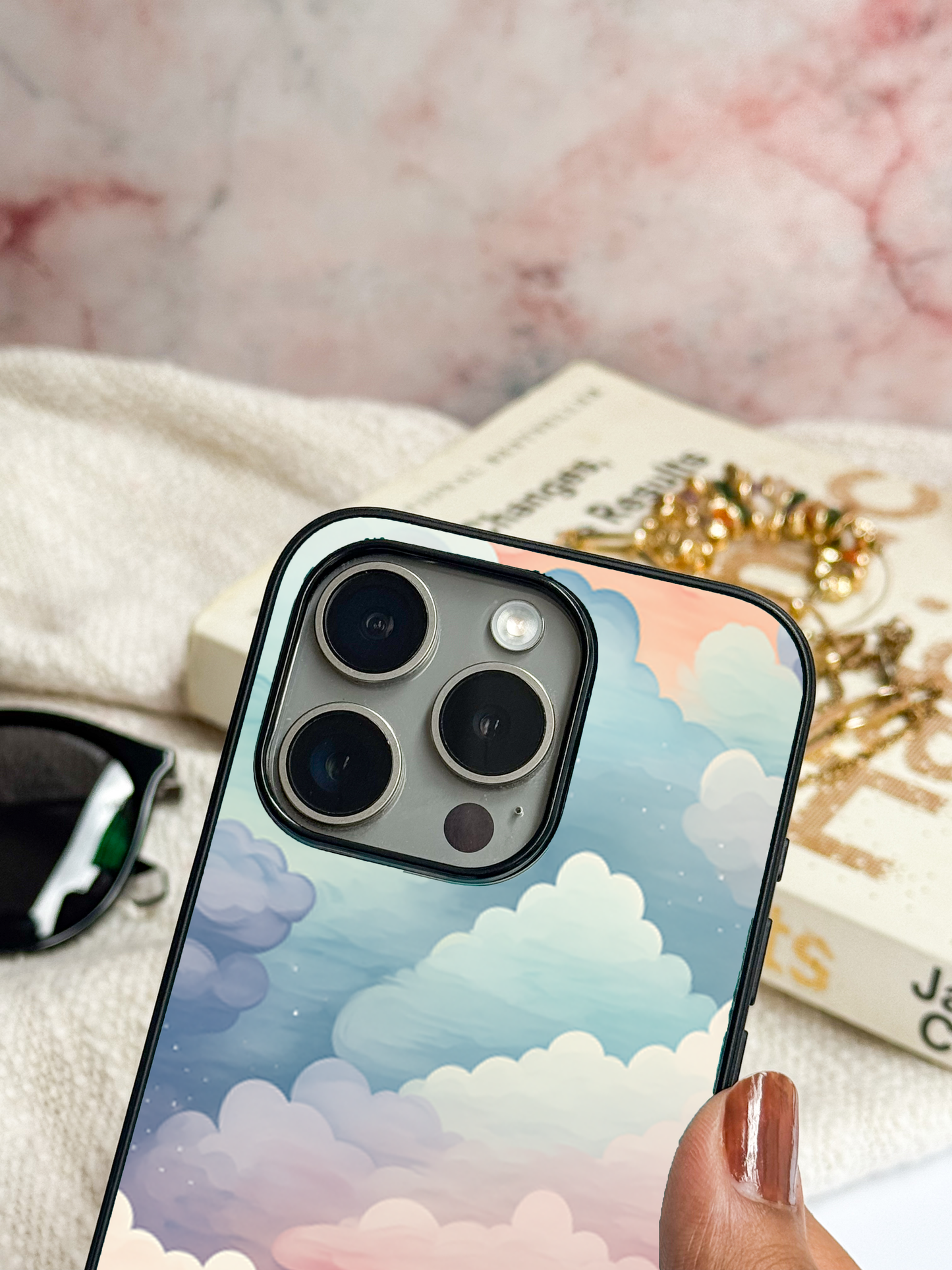 Cloud Of Dreams Premium Glass Back Cover For iPhone 11,12,13,14,15,16 Models