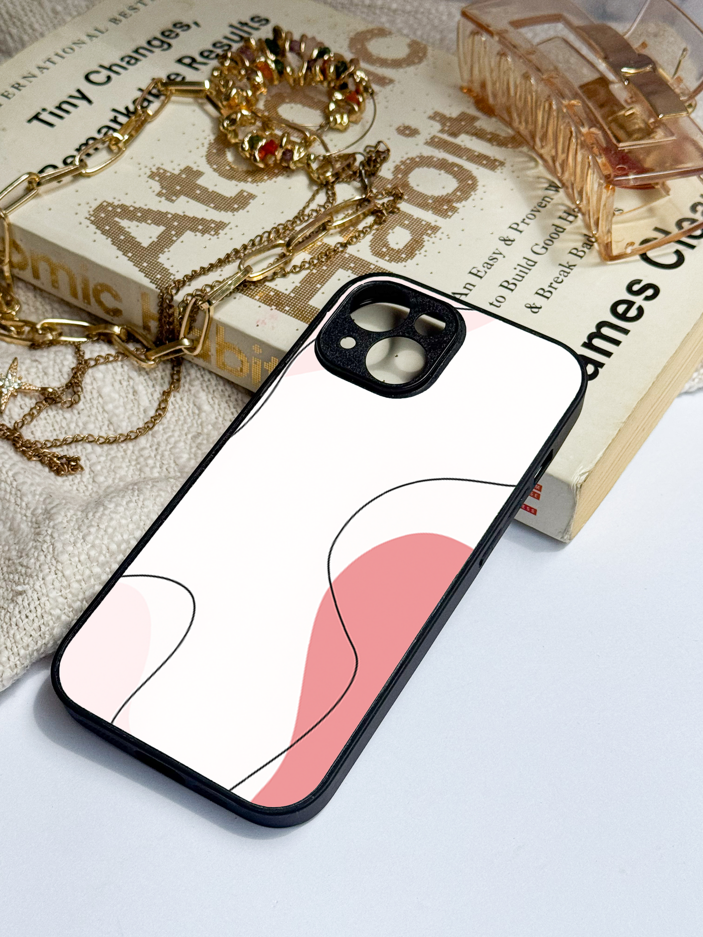 Clean Girl Aesthetics Premium Glass Back Cover For iPhone 11,12,13,14,15,16 Models