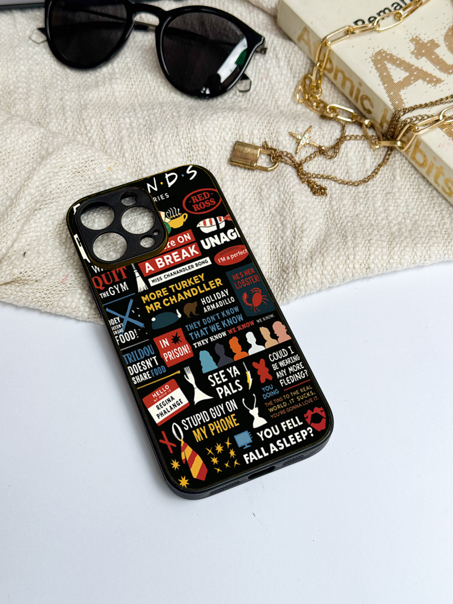 F.R.I.E.N.D.S Premium Glass Back Cover For iPhone 11,12,13,14,15,16 Models