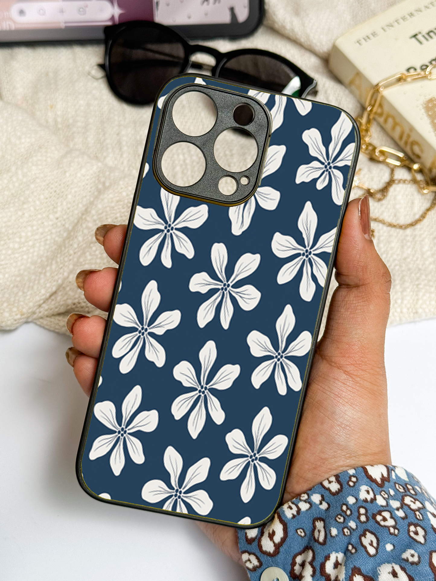 Lily Love remium Glass Back Cover For iPhone 11,12,13,14,15,16 Models