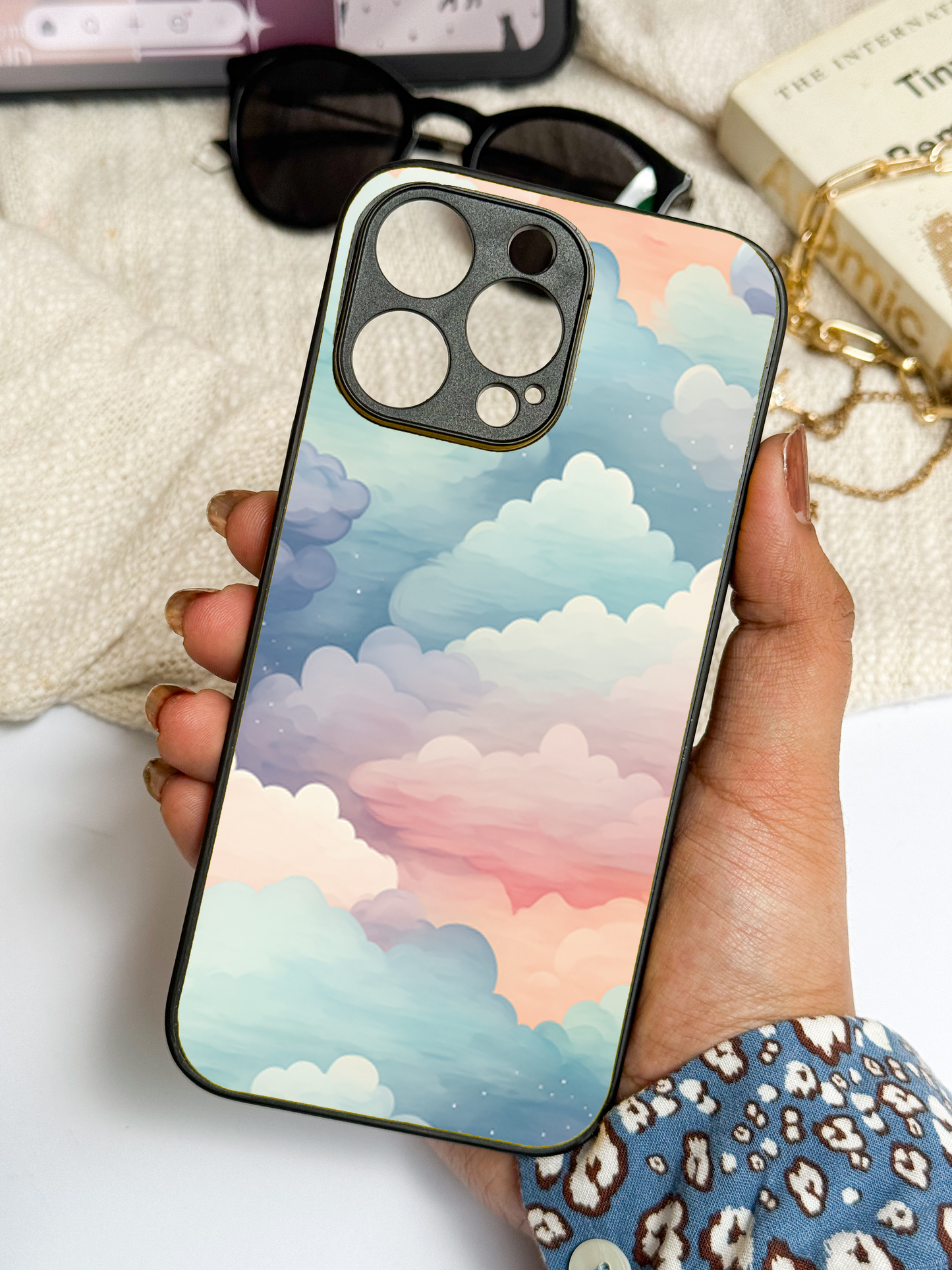 Cloud Of Dreams Premium Glass Back Cover For iPhone 11,12,13,14,15,16 Models