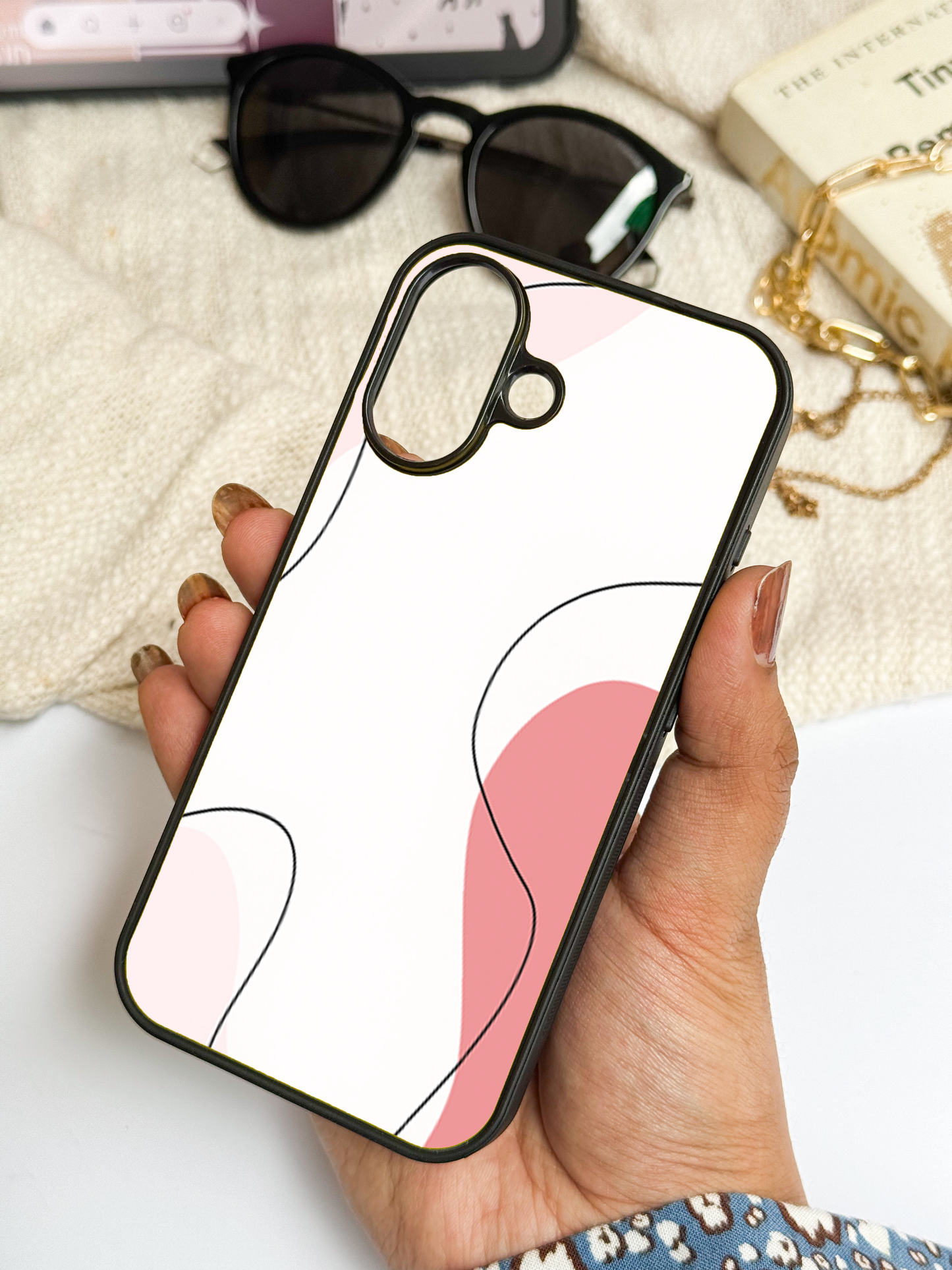Clean Girl Aesthetics Premium Glass Back Cover For iPhone 11,12,13,14,15,16 Models