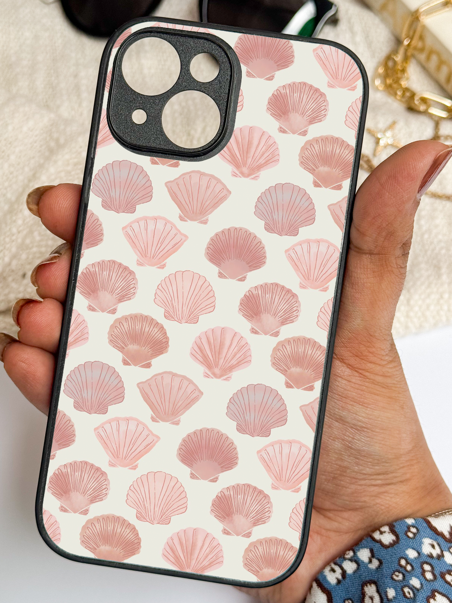 Ocean Whisper Premium Glass Back Cover For iPhone 11,12,13,14,15,16,17 Models
