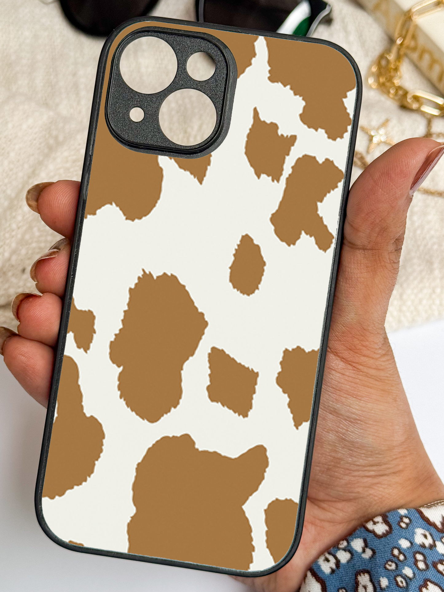 Café Spots Premium Glass Back Cover For iPhone 11,12,13,14,15,16 Models