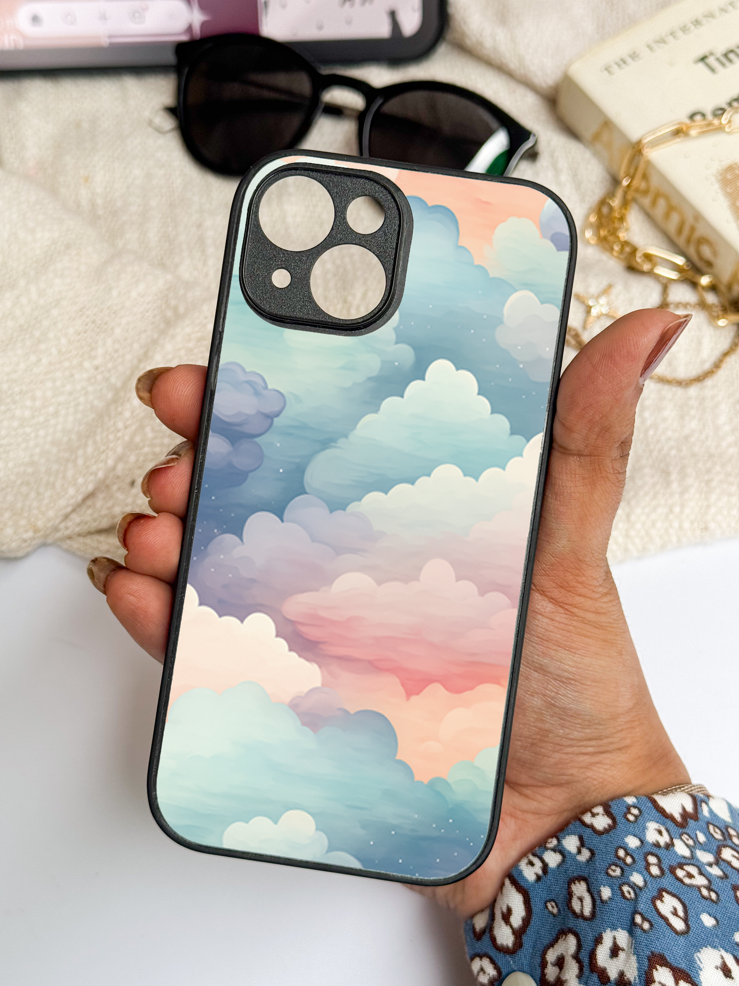 Cloud Of Dreams Premium Glass Back Cover For iPhone 11,12,13,14,15,16 Models