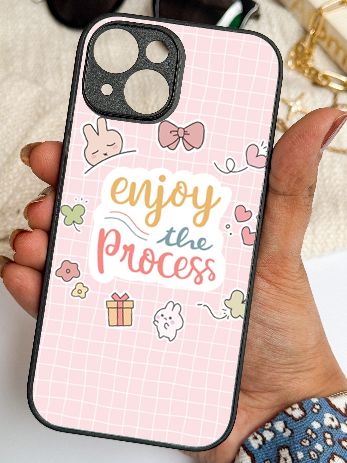 Pastel Process Premium Glass Back Cover For iPhone 11,12,13,14,15,16 Models