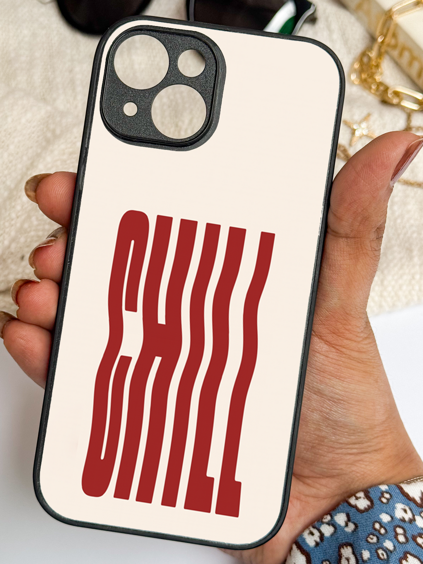 Stay Chill Premium Glass Back Cover For iPhone 11,12,13,14,15,16 Models