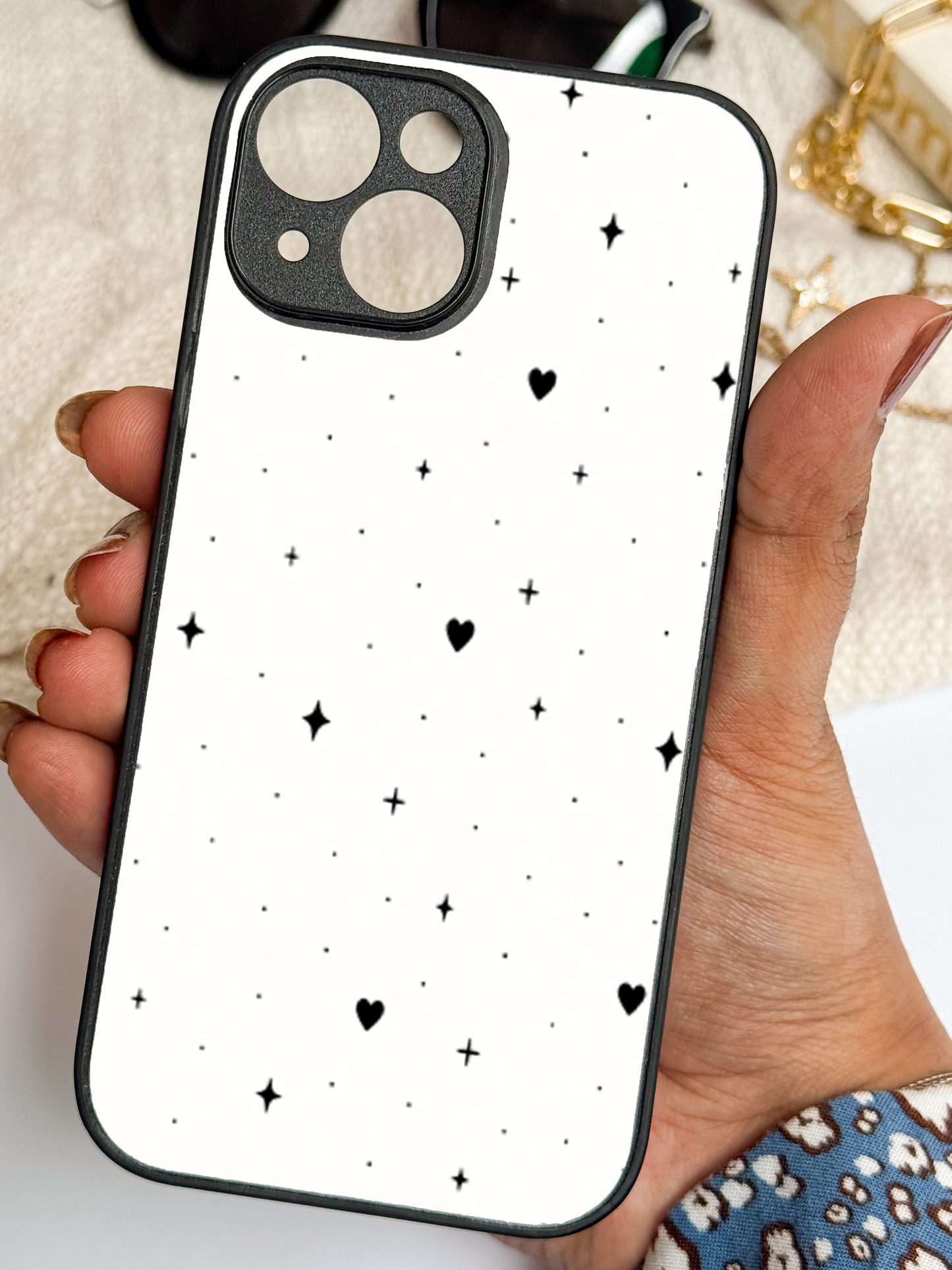 Minimal LOVE Premium Glass Back Cover For iPhone 11,12,13,14,15,16 Models