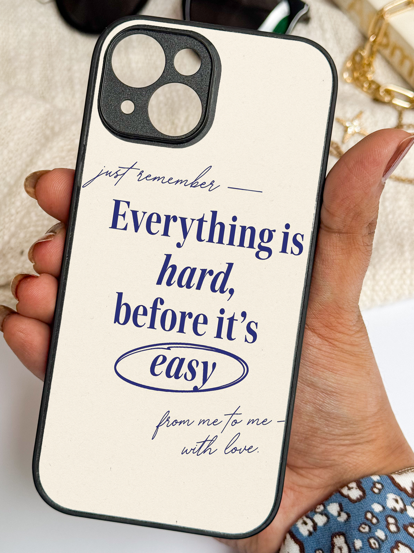 Soft Reminder Premium Glass Back Cover For iPhone 11,12,13,14,15,16 Models
