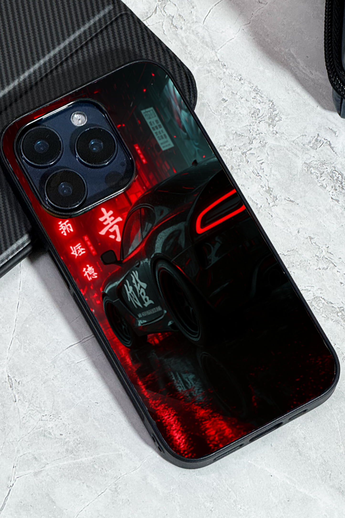 Aesthetic Car Focus Premium Glass Back Cover For iPhone 11,12,13,14,15,16 Models