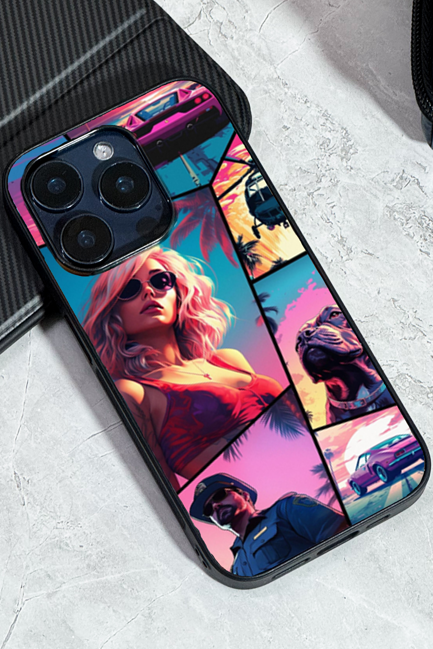 GTA Loading  Premium Glass Back Cover For iPhone 11,12,13,14,15,16 Models