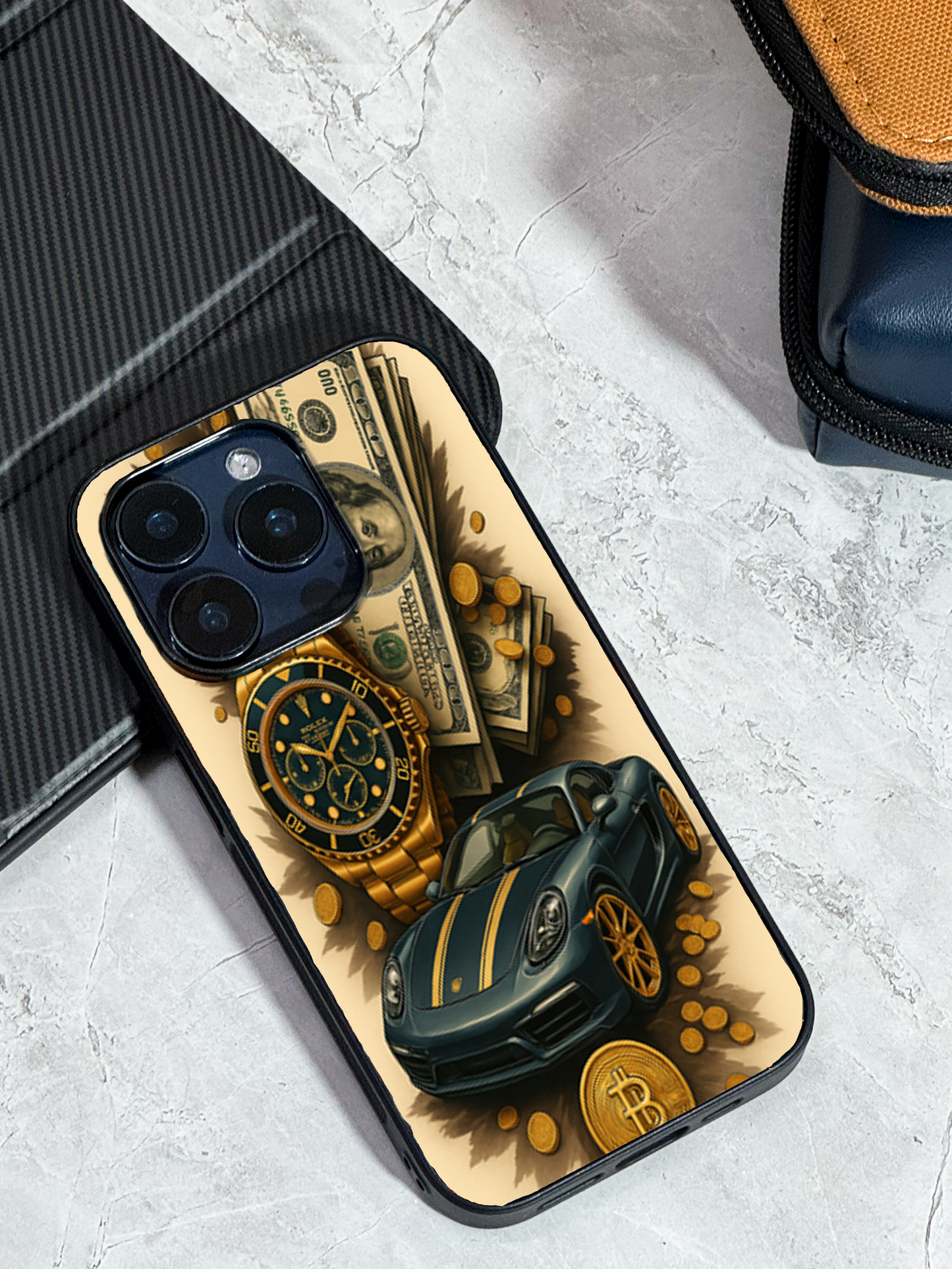 Crypto King Premium Glass Back Cover For iPhone 11,12,13,14,15,16 Models