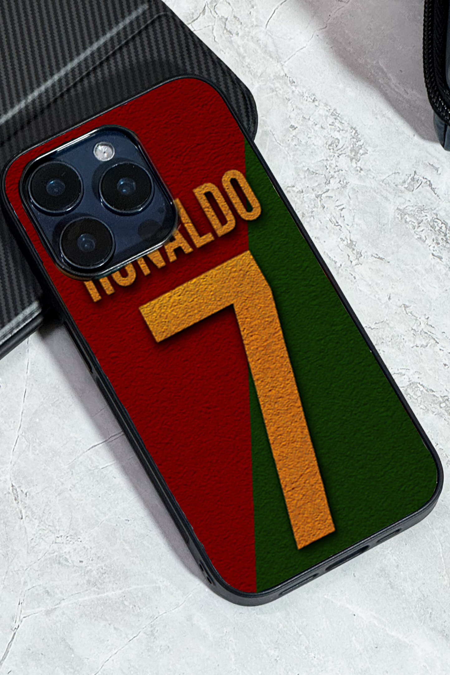 Ronaldo Royale Premium Glass Back Cover For iPhone 11,12,13,14,15,16 Models