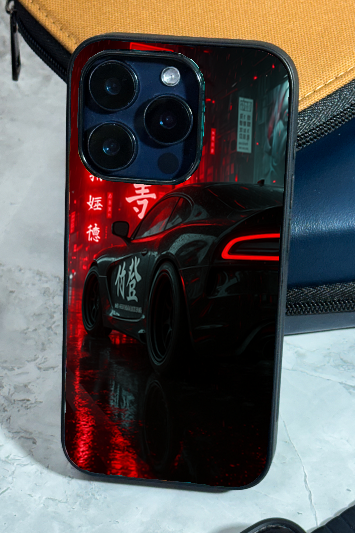Aesthetic Car Focus Premium Glass Back Cover For iPhone 11,12,13,14,15,16 Models