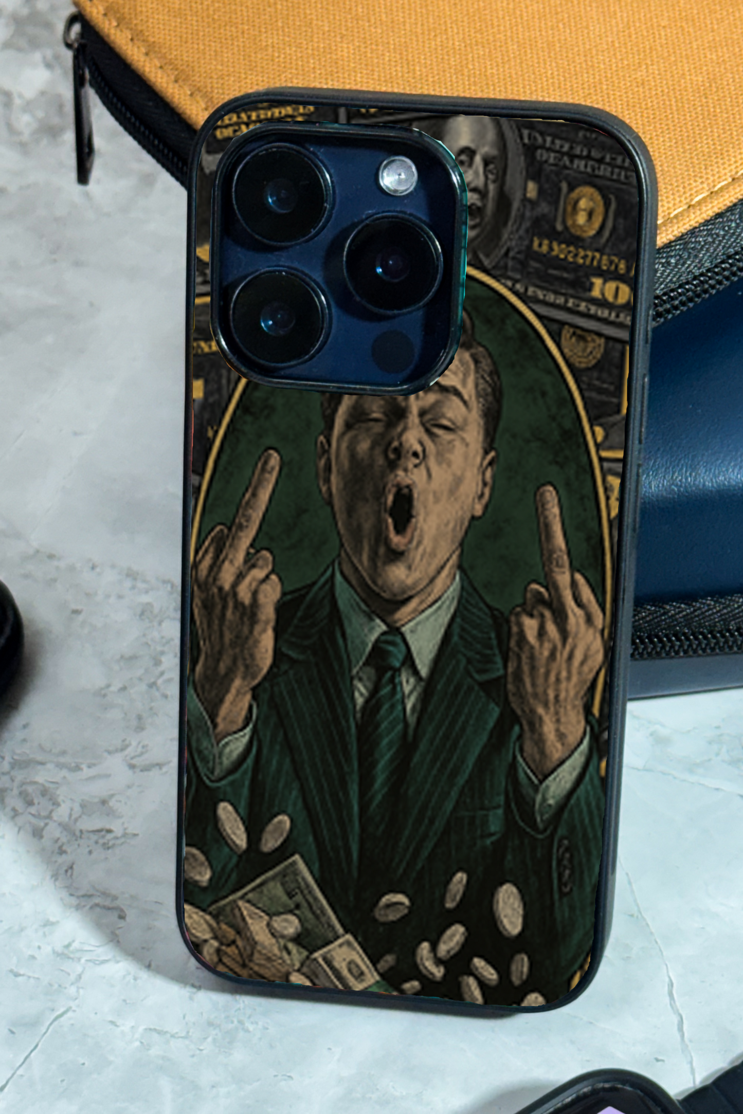 Cash Over Class Premium Glass Back Cover For iPhone 11,12,13,14,15,16 Models